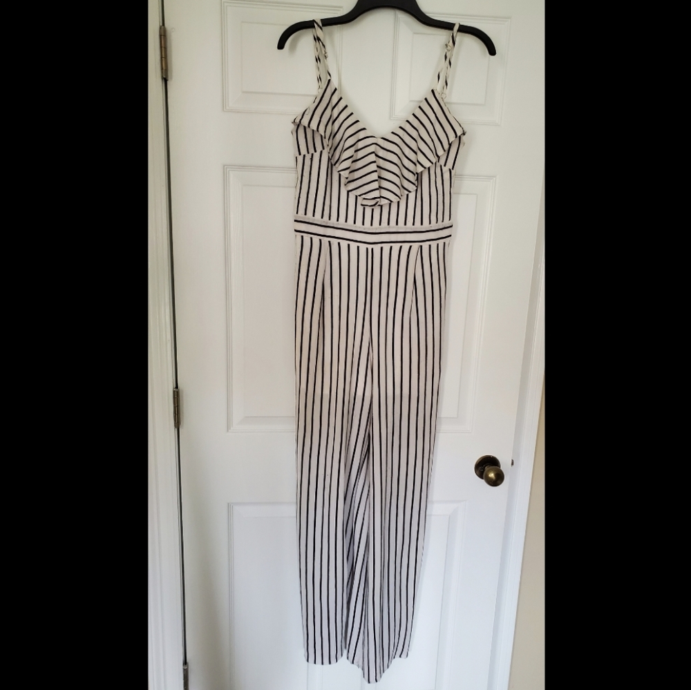 White and Black Jumpsuit